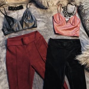 Sexy leather Crop Top ❤️